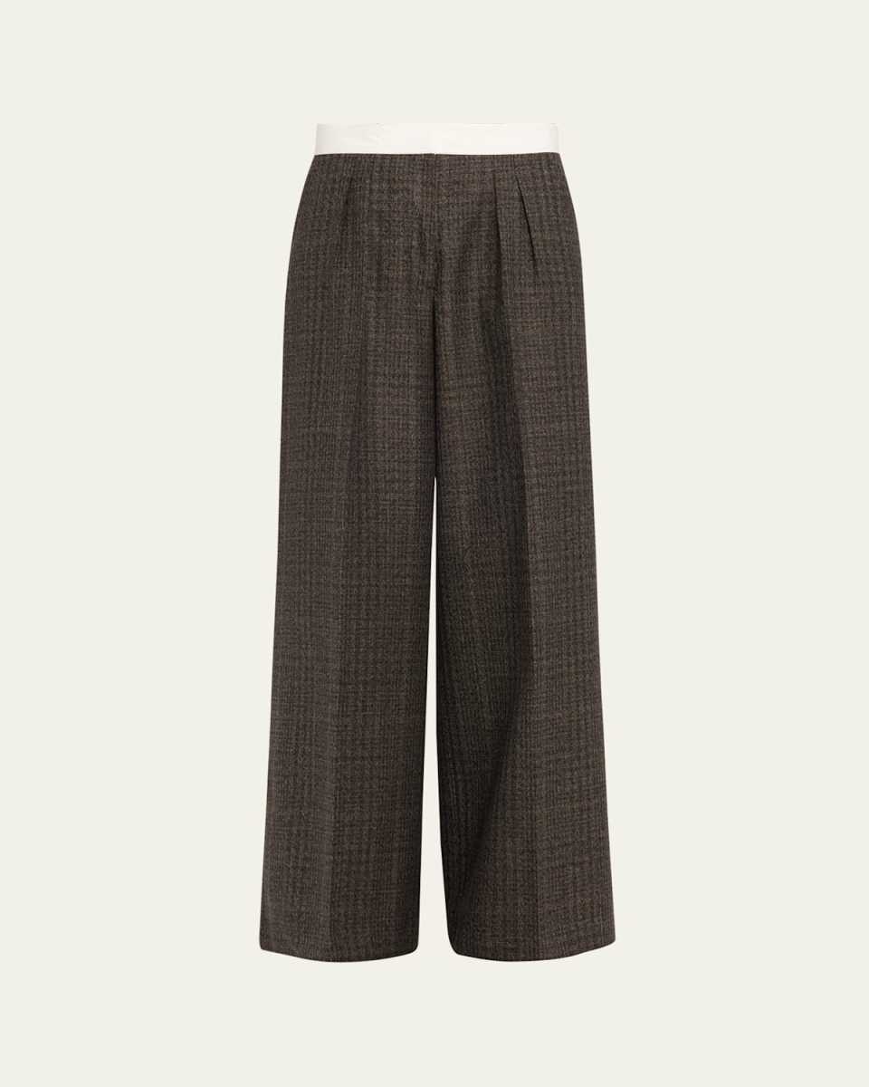 Elia Plaid Italian Wool Trousers